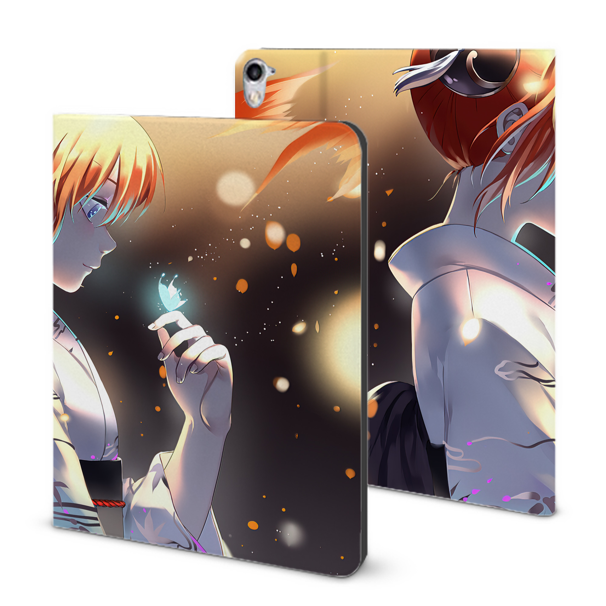 ぎんたま 坂田銀時（さかたぎんとき） 神楽 志村新八（しむら しんぱち） GINTAMA Sakata Gintoki Kagura Shimura Shinpachi IPad ケース ブック型 PUレザー TPU 耐衝撃 軽量 薄型 ペン収納なし 全面保護 IPad 各モデル対応